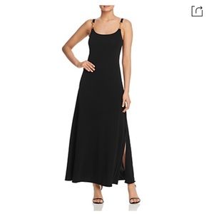 NWT Tory Burch Black Maxi Dress with Clips